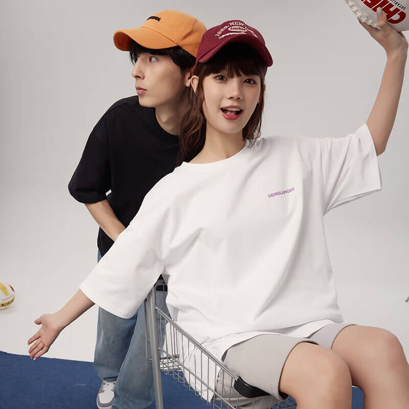 GENIOLAMODE森马集团短袖t恤男夏季纯棉国潮China大码肥仔显瘦圆领休闲体恤衫 黑色(大字母中国右下标) 2XL(155斤-175斤)