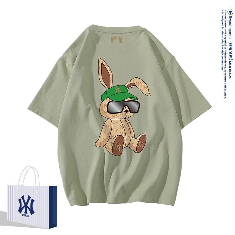 WHIM NASA潮牌联名2件装夏季短袖t恤男女情侣装宽松logo上衣服潮流半袖夏装 黑色CM204 XL(140-160斤)